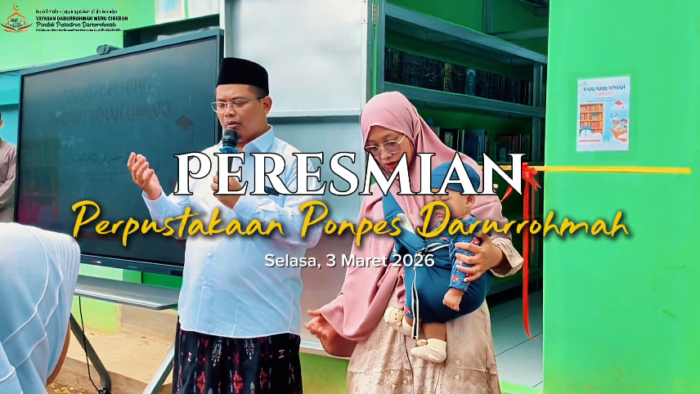 Perpustakaan Darurrohmah Resmi Dibuka, Dorong Budaya Literasi di Kalangan Santri