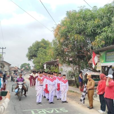 Perlombaan Gerak Jalan Peringatan HUT RI yang ke 81 di Kecamatan Weru